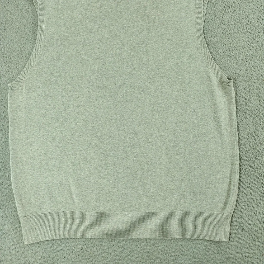 Polo Ralph Lauren Sweater Vest Mens XL Gray 100% Pima Cotton V Neck Pullover